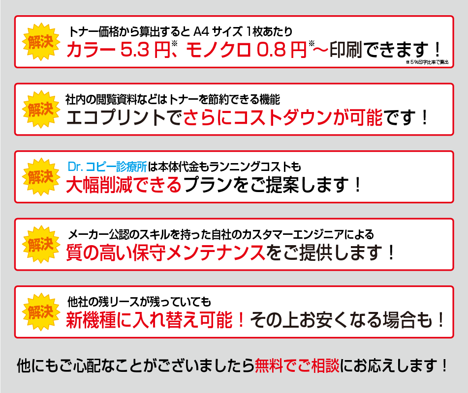 そのお悩み、Dr.コピー診療所におまかせください